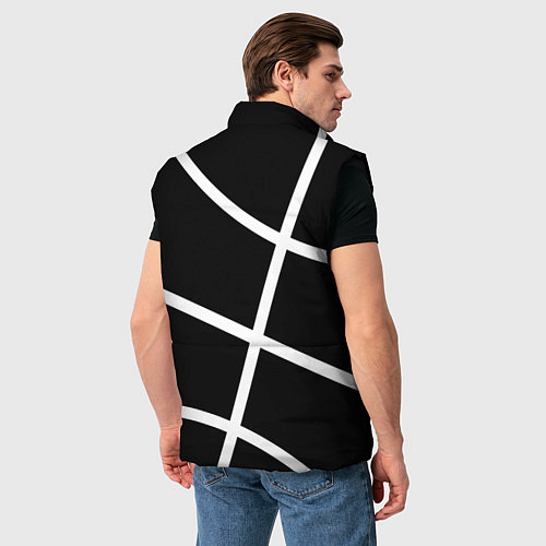 Мужской жилет Даллас Маверикс - текстура черного мяча / 3D-Черный – фото 4