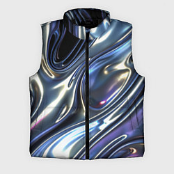 Мужской жилет Серебро жидкий металл, цвет: 3D-черный