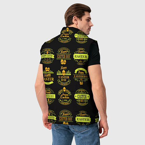 Мужской жилет Easter holidays / 3D-Черный – фото 4