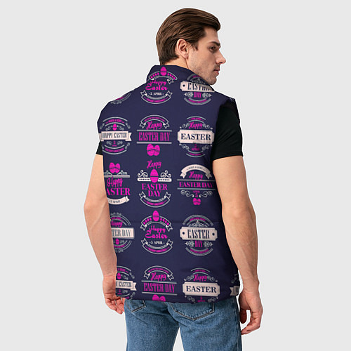 Мужской жилет Easter pink / 3D-Черный – фото 4