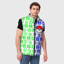 Мужской жилет Pokemon japan pattern, цвет: 3D-черный — фото 2