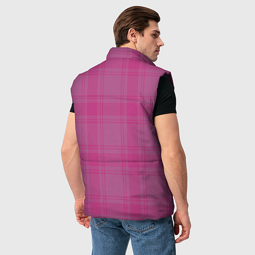 Мужской жилет Checkered pink / 3D-Черный – фото 4