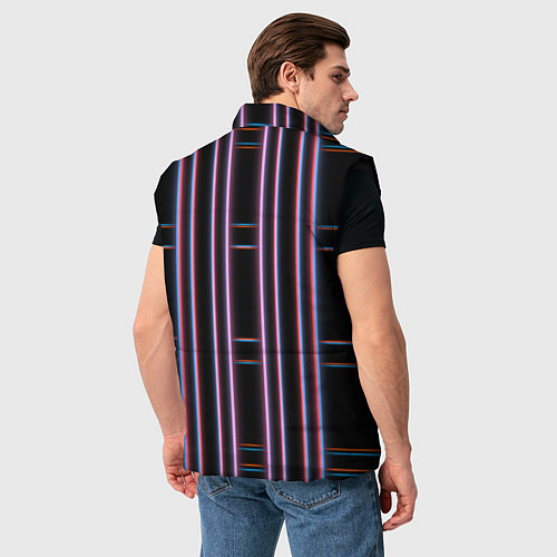 Мужской жилет Neon red blue black / 3D-Черный – фото 4
