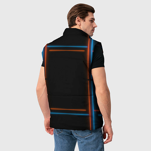 Мужской жилет Neon black red blue / 3D-Черный – фото 4