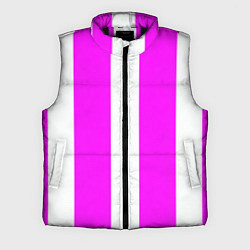 Мужской жилет Color white pink line, цвет: 3D-черный