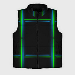 Мужской жилет Neon green light blue, цвет: 3D-черный
