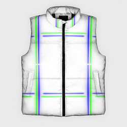 Мужской жилет Neon white green light blue, цвет: 3D-черный