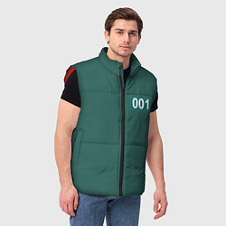 Мужской жилет Игра кальмара 001, цвет: 3D-красный — фото 2