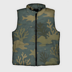 Мужской жилет Подводный камуфляж из рыб, цвет: 3D-черный