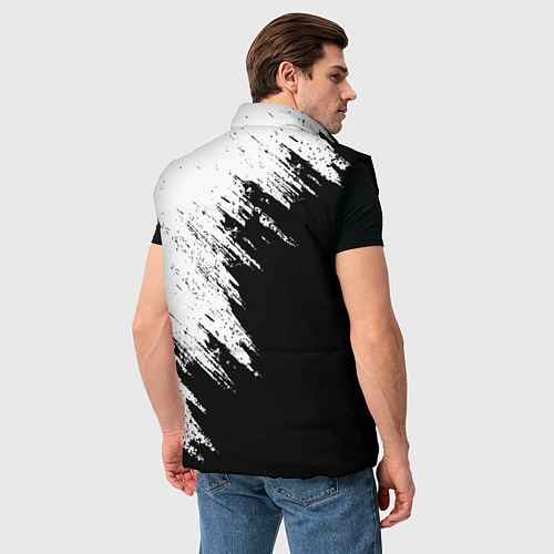 Мужской жилет Doom штрихи красок черные / 3D-Черный – фото 4