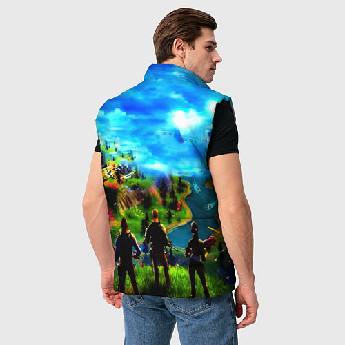 Мужской жилет Fortnite x doom logo / 3D-Черный – фото 4