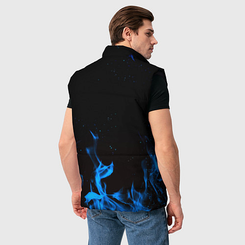 Мужской жилет Дум огонь лого / 3D-Черный – фото 4