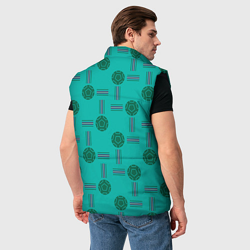 Мужской жилет Мячи и полосы / 3D-Черный – фото 4