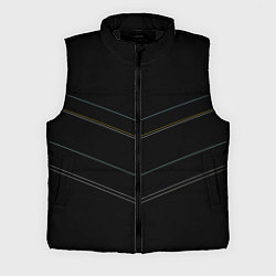 Мужской жилет Изысканный чёрный с тонкими линиями