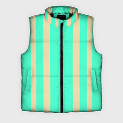 Мужской жилет Color blue beige stripes, цвет: 3D-черный