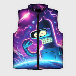 Мужской жилет Bender in neon space - cartoon Futurama