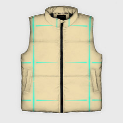 Мужской жилет Color beige green stripes, цвет: 3D-черный