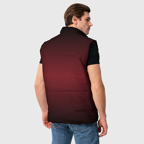 Мужской жилет Градиент темно-бордовый / 3D-Черный – фото 4