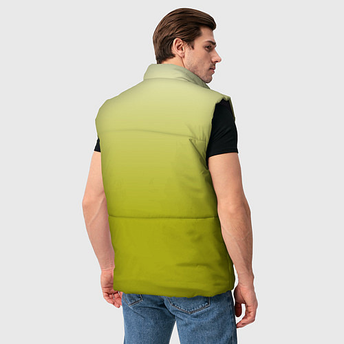 Мужской жилет Градиент лаймовый / 3D-Черный – фото 4