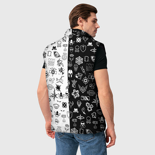 Мужской жилет Doom ачивки паттерн / 3D-Черный – фото 4