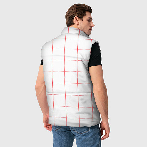 Мужской жилет Color white red crosses / 3D-Черный – фото 4