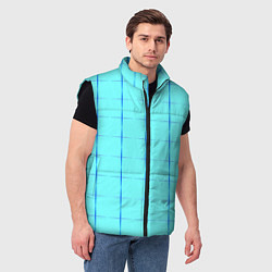 Мужской жилет Сolor blue line, цвет: 3D-черный — фото 2