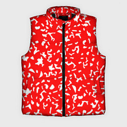 Мужской жилет Красный яркий камуфляж, цвет: 3D-черный