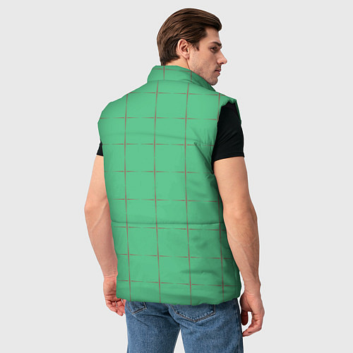 Мужской жилет Color green stripes / 3D-Черный – фото 4