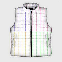 Мужской жилет Color white multicolored stripes, цвет: 3D-черный