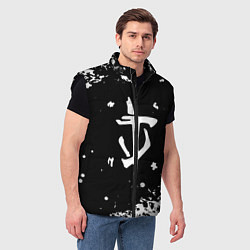 Мужской жилет Doom белый всплеск красок, цвет: 3D-черный — фото 2