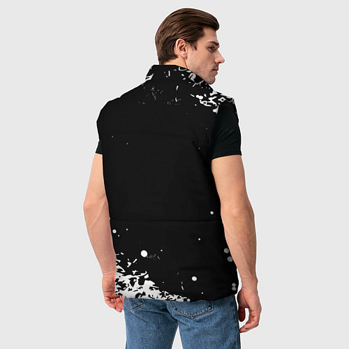 Мужской жилет Doom белый всплеск красок / 3D-Черный – фото 4