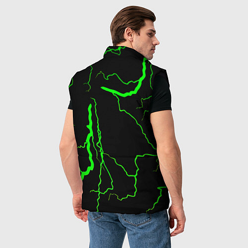 Мужской жилет Doom кислотный шторм молнии / 3D-Черный – фото 4