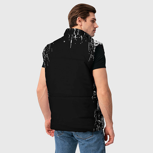 Мужской жилет Doom краска белая текстура / 3D-Черный – фото 4