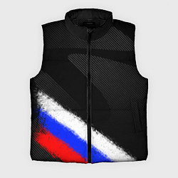 Мужской жилет Спортивный триколор России, цвет: 3D-черный