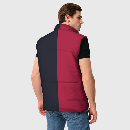 Мужской жилет Солнце красно-синее / 3D-Черный – фото 4