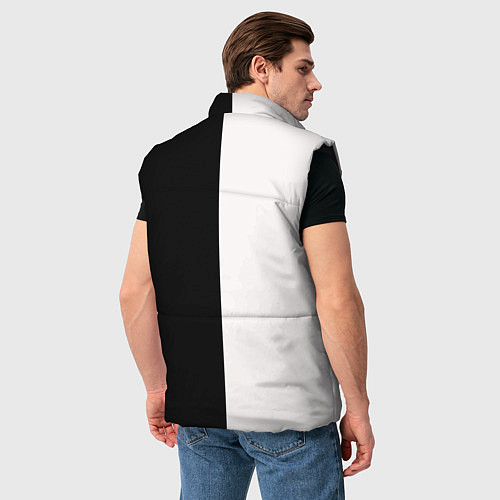 Мужской жилет Солнце черно-белое / 3D-Черный – фото 4