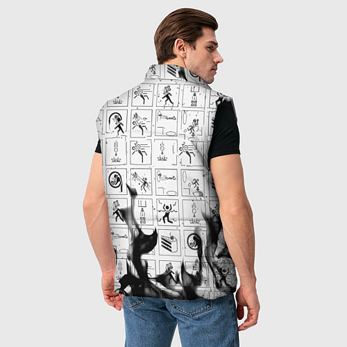 Мужской жилет Doom x portal fire / 3D-Черный – фото 4