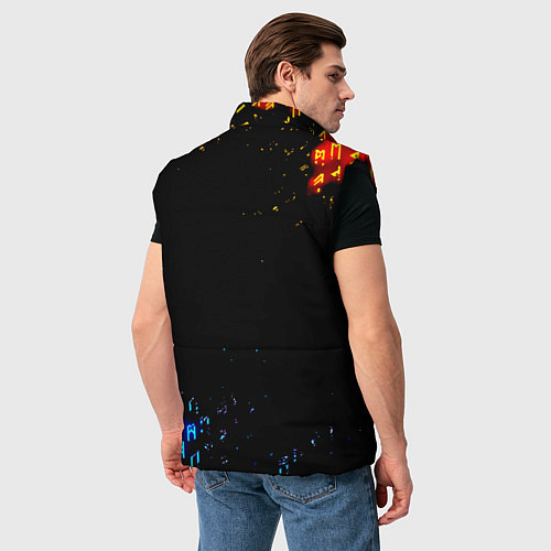 Мужской жилет Doom огненные символы / 3D-Черный – фото 4