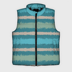 Мужской жилет Полосы зигзагообразные голубые, цвет: 3D-черный