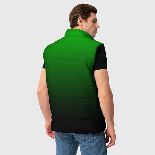 Мужской жилет Green gradient / 3D-Черный – фото 4