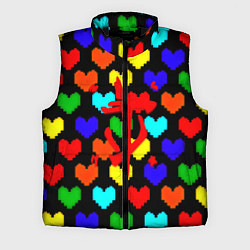 Мужской жилет Doom love pixel pattern, цвет: 3D-черный