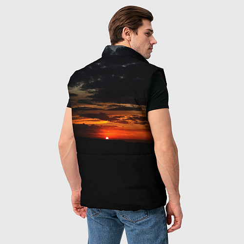 Мужской жилет Закат на плато / 3D-Черный – фото 4