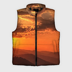 Мужской жилет Закат на перевале актопрак, цвет: 3D-черный