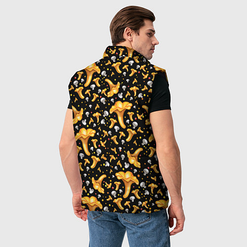 Мужской жилет Грибной дождик / 3D-Черный – фото 4