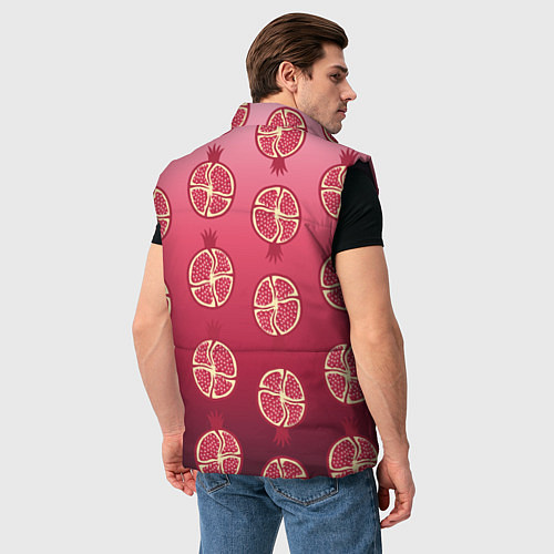 Мужской жилет Сочные гранаты / 3D-Черный – фото 4