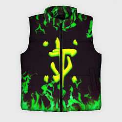 Мужской жилет Doom зелёный огонь