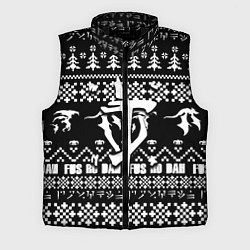 Мужской жилет Doom x elders scrolls pattern, цвет: 3D-черный