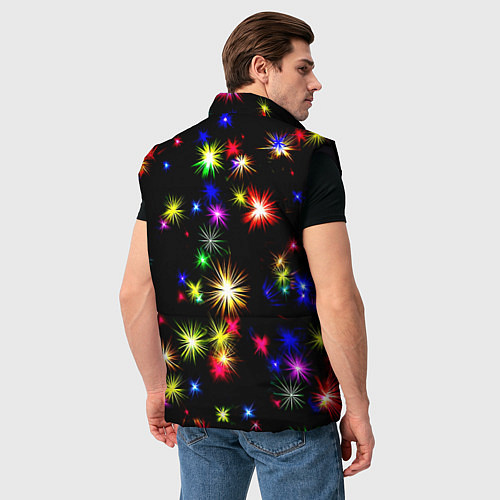 Мужской жилет Doom новогодние искры / 3D-Черный – фото 4