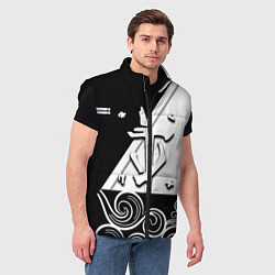 Мужской жилет Doom стильная геометрия, цвет: 3D-черный — фото 2