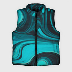 Мужской жилет Мраморный малахитовый узор из изумрудных разводов, цвет: 3D-черный